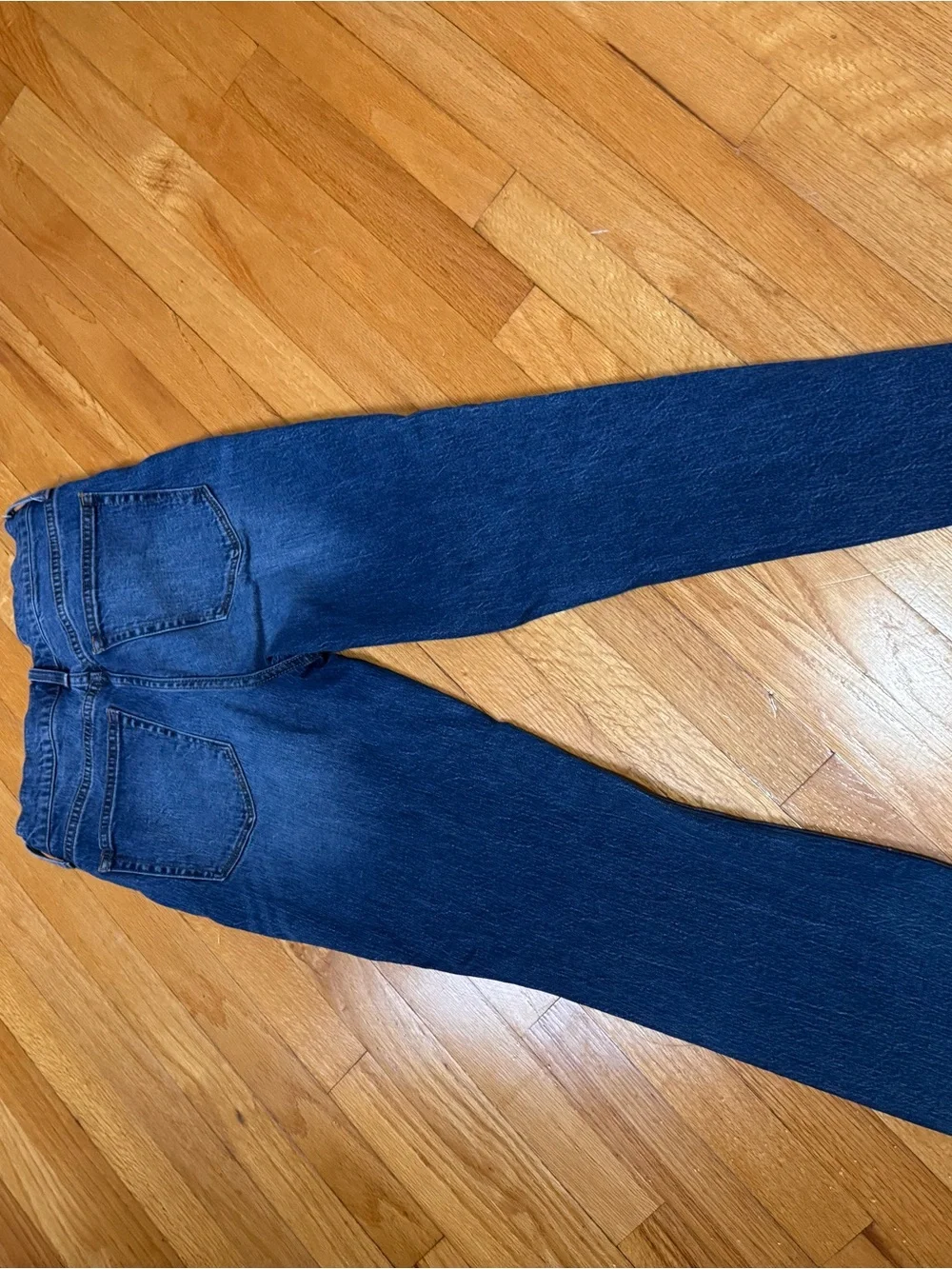 J. Crew Men's Blue Bootcut Jeans with Raw Hem